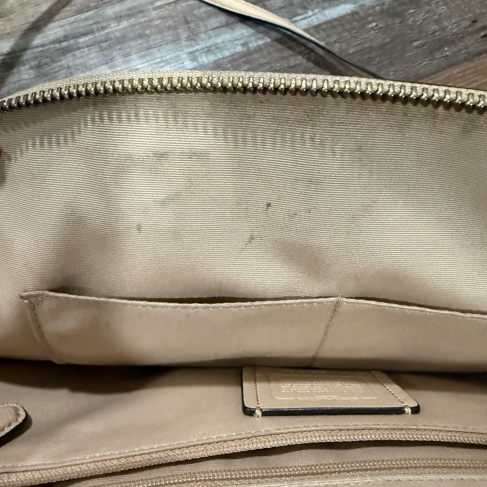 Coach Sierra Pebble Leather Tan Large Satchel - Picture 14 of 16